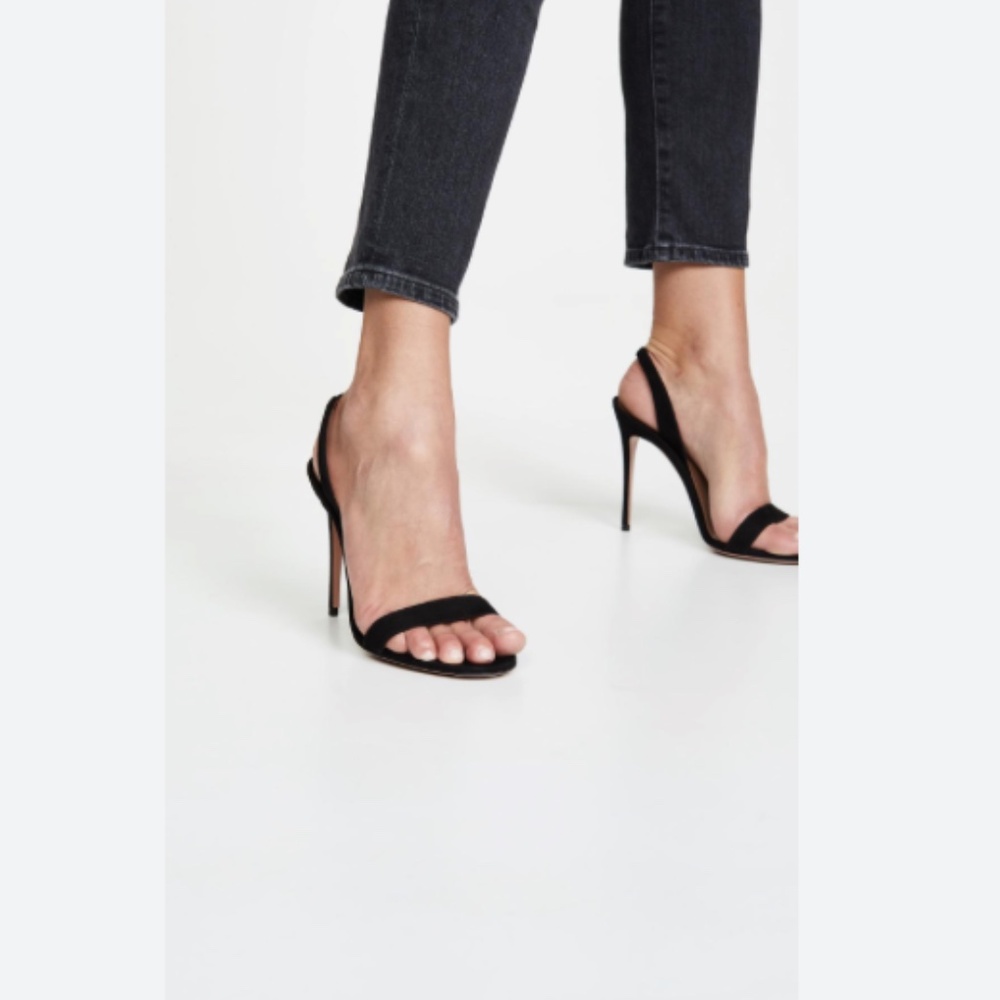Aquazzura So Nude Sandal 105, black suede, size 35/5 - Picture 7 of 7